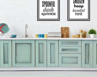 Set of 2 Printable Kitchen Quotes | Décor | Wall Art | Kitchen Typography | Digital Prints | Instant Download | 8 x 10 in.