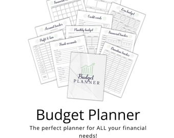 Budget planner, budgeting, finance planning, expense tracker, printable, income tracker, savings tracker, digital file, INSTANT DOWNLOAD