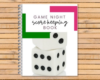 Printable Game Score Keeping Sheet | Score Cards | Family Game Night | Instant Download | Letter Size | 8.5 x 11 in | Hot Pink