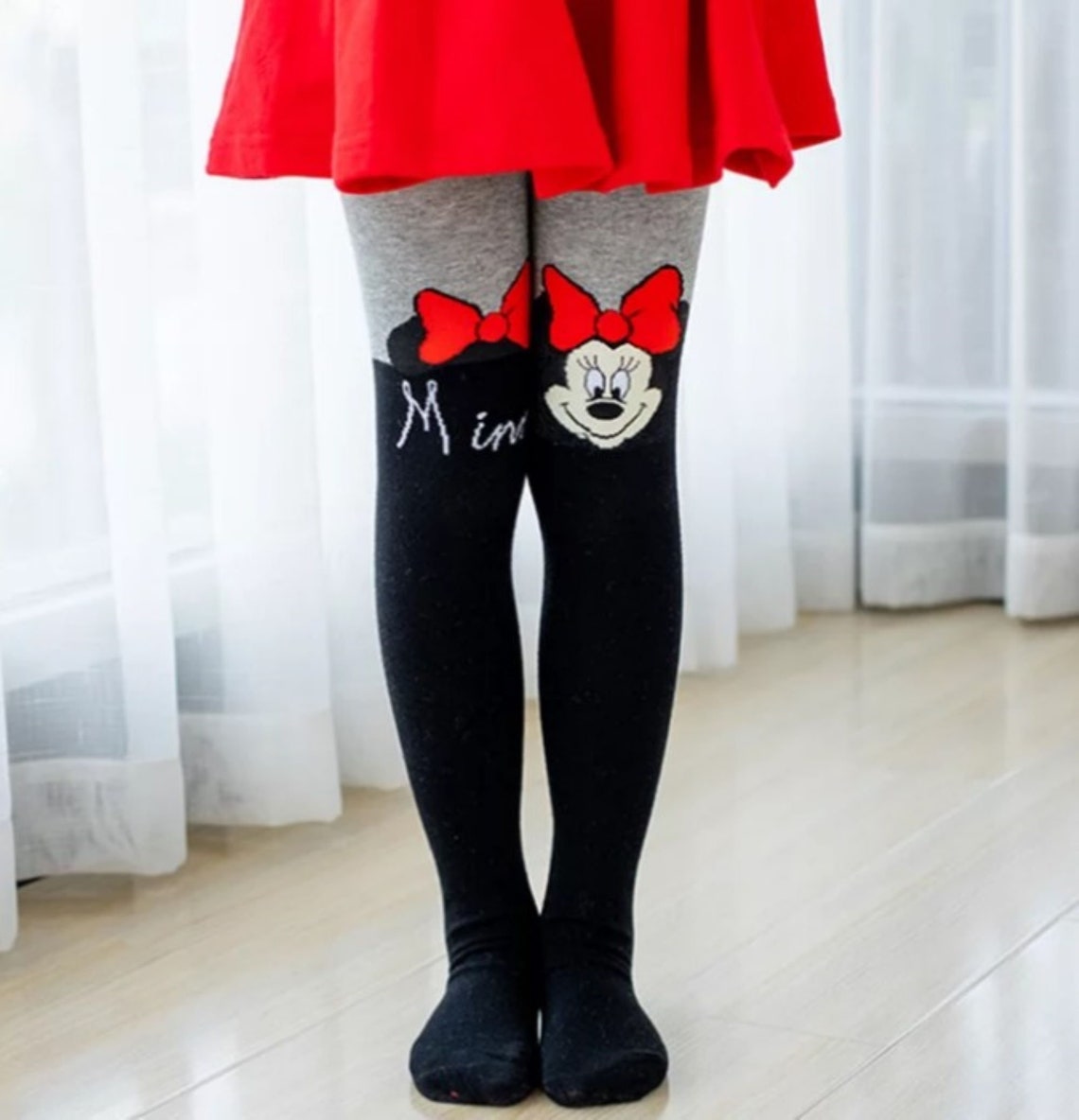 Disney Minnie Mouse Tights Girls Pantyhose Character Cute Etsy