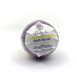 Lavender Lemon Delight Bath Bomb - 5 oz - Great Lakes Lavender Farm