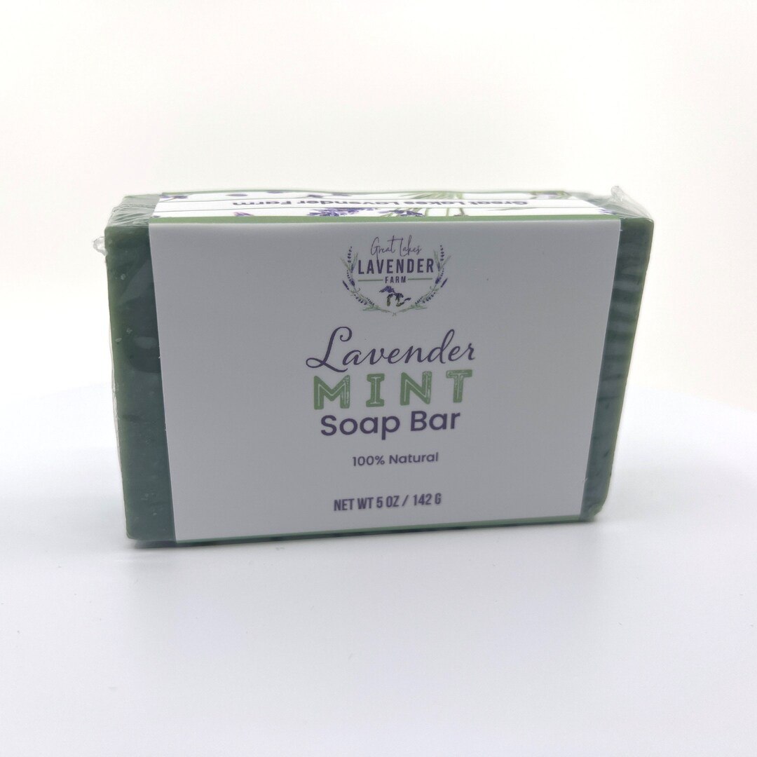Lavender Mint Soap Bar - Handmade Cold Process - 5 Oz - Etsy
