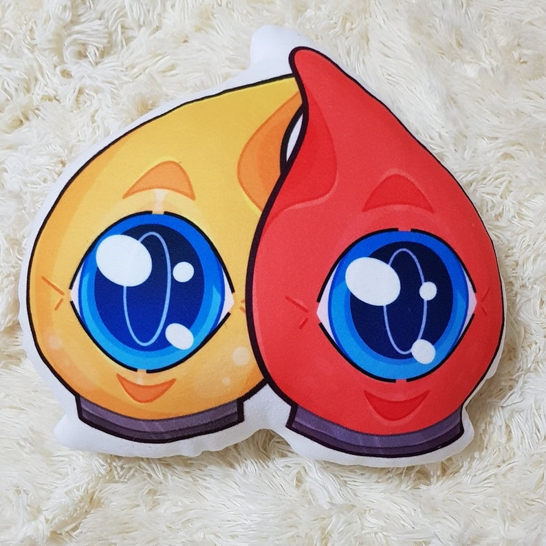 SCP-131. Curly Fleece Pillow Red&Yellow