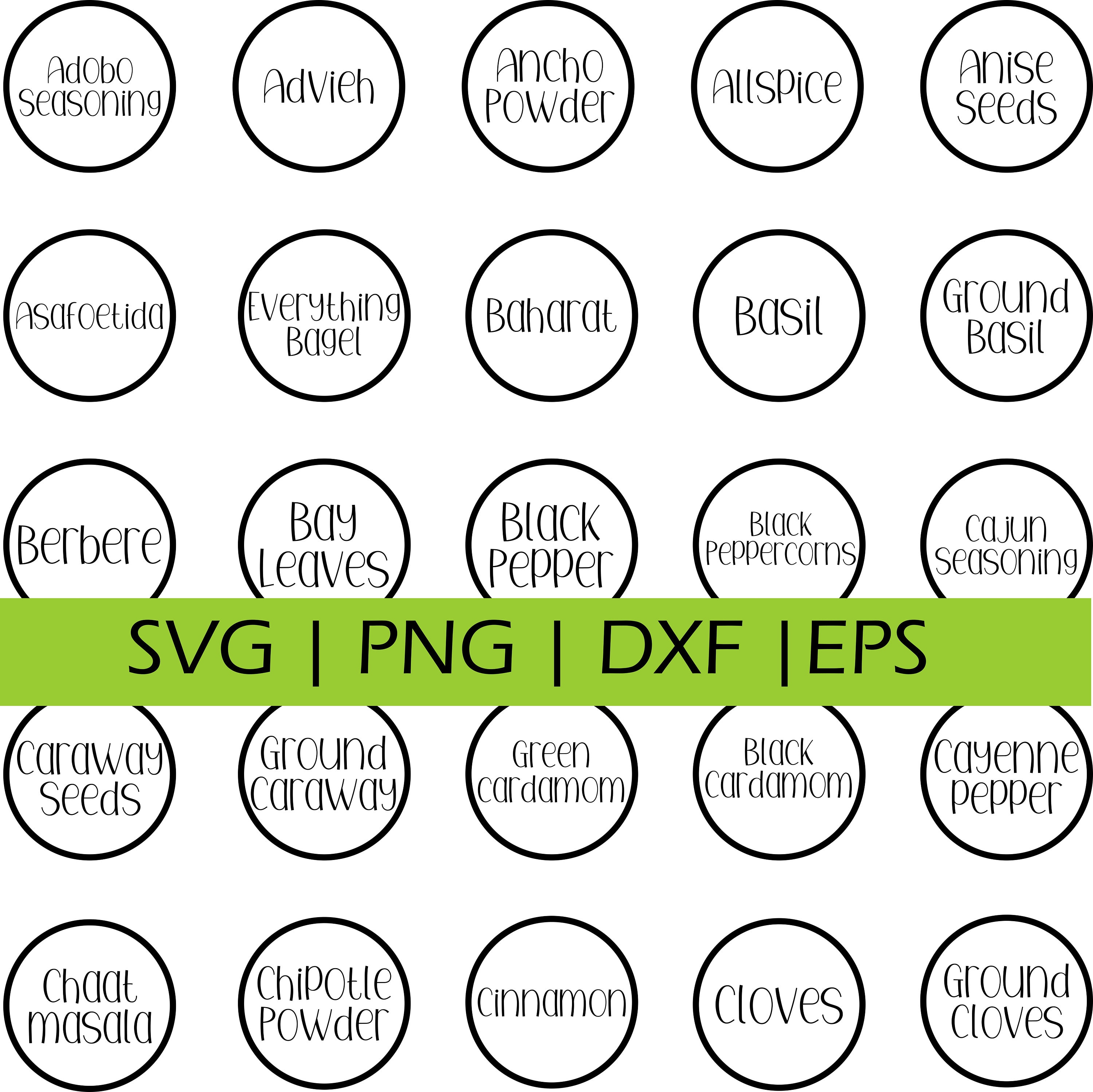 104 Spice Jar Labels SVG IKEA Spice Jar Labels Spice Jar Svg Jar Label