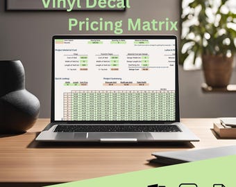 Aufkleber Preistabelle: Vinyl & HTV Taschenrechner (Digitaler Download)