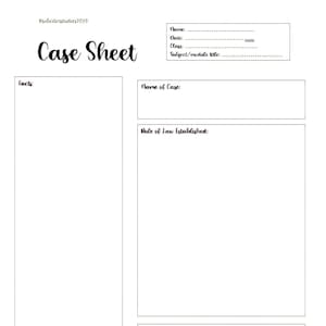 Law Case Sheet