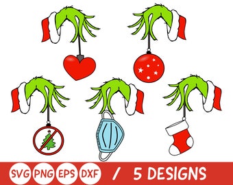 Download Grinch Hand Svg Etsy