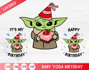 Free Free 203 Baby Yoda Happy Birthday Svg SVG PNG EPS DXF File
