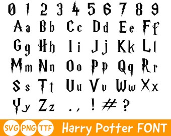 Harry Potter Schriftart Etsy