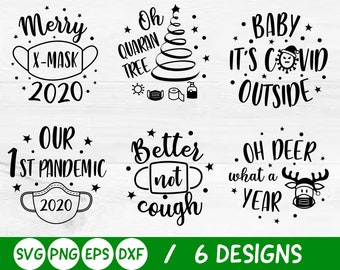 Download Covid Christmas Svg Etsy