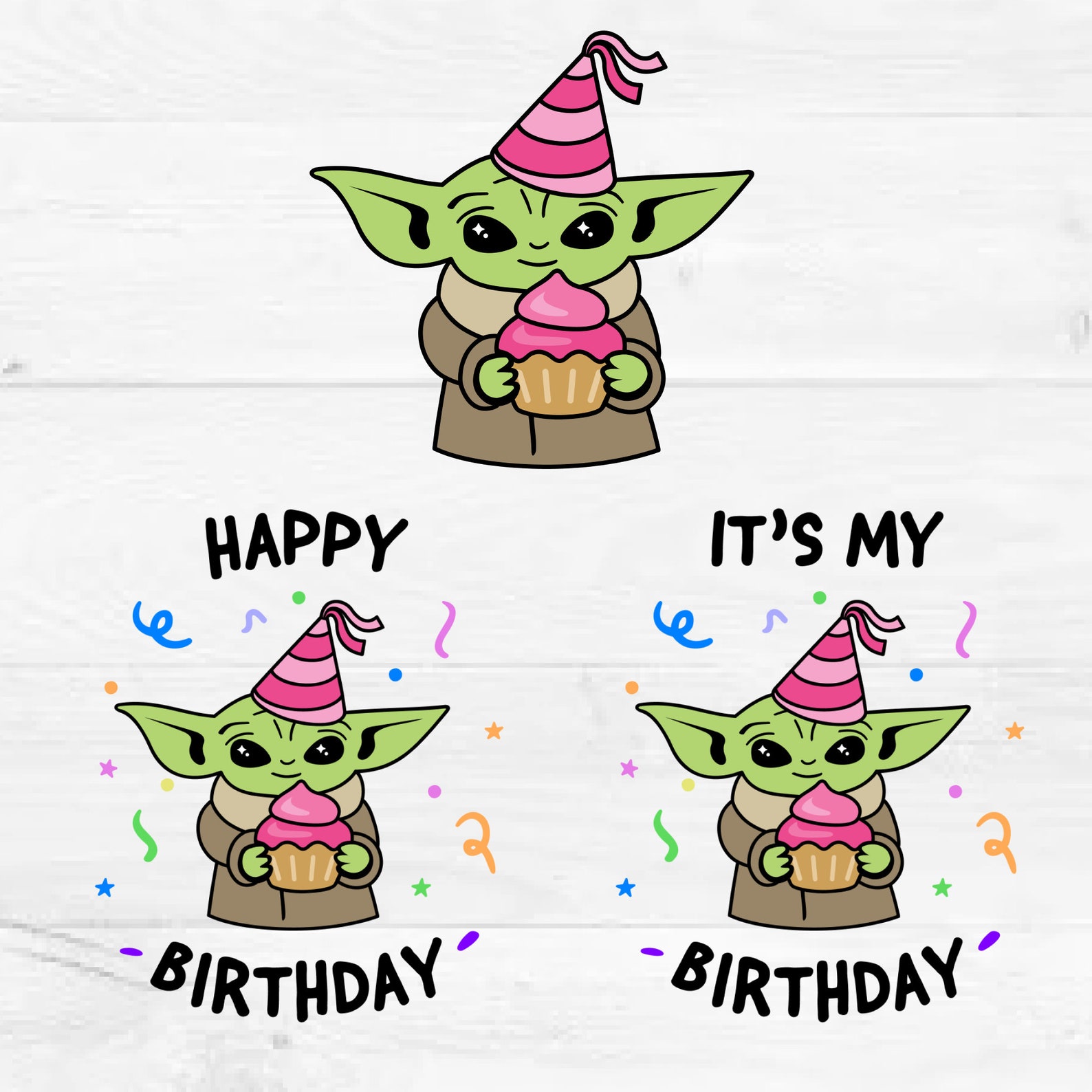 Baby Yoda Birthday SVG