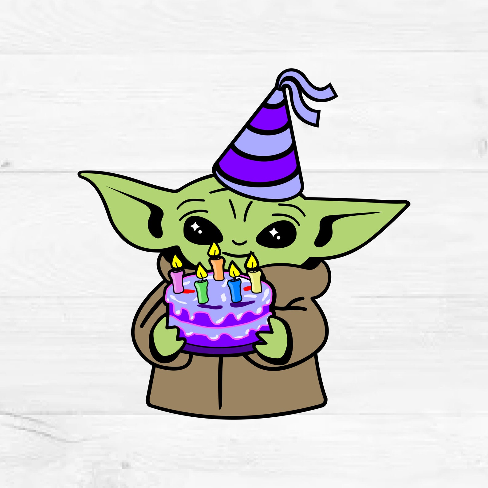 Baby Yoda Birthday SVG