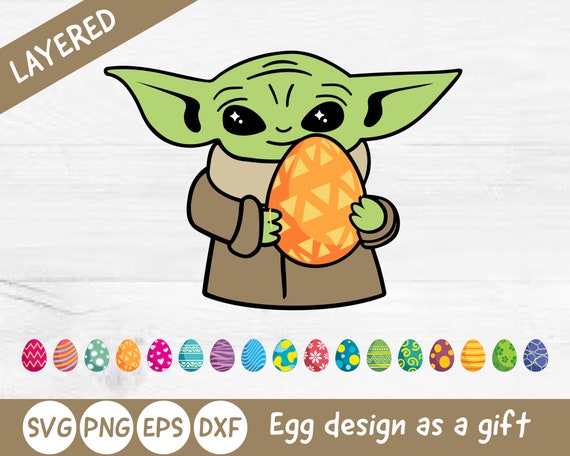 Download Baby Yoda Easter Svg Baby Yoda Silhouette Cricut File Easter Etsy