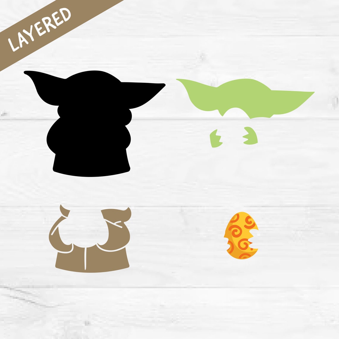 Download Layered Baby Yoda Easter Bundle Svg Happy Easter Svg Baby ...