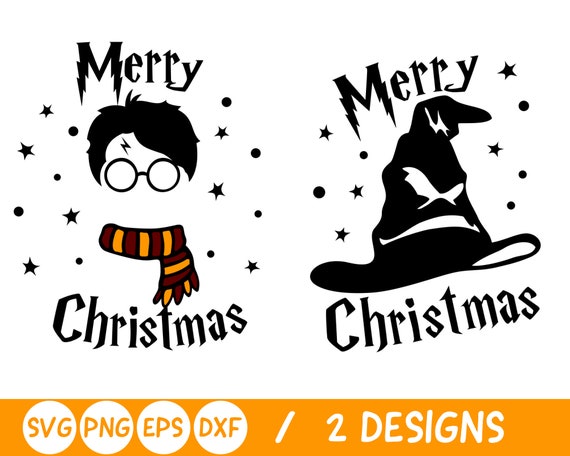 Harry Potter Christmas SVG Merry Christmas SVG Harry Potter | Etsy