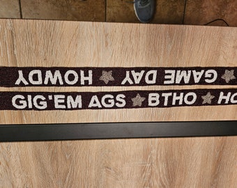 Texas Aggie Beaded Purse Strap | Multiple Aggie Tradition Phrases