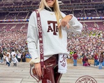 Texas A&M Beaded Purse Strap - With several Aggie Tradition Phrases - BTHO!