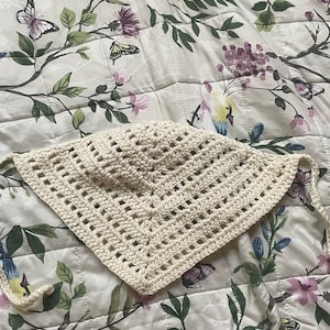 Crochet Bandanna|Head accessory| knit wrap