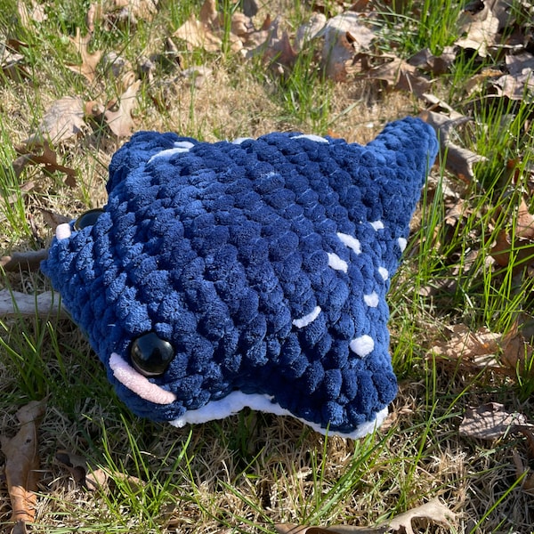 Crochet Chunky Stingray |Amigurumi Stingray| Stuffed Animal