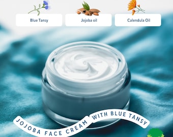 Blue Tansy Jojoba Face Cream: Natural Moisturizer for Dry, Sensitive Skin