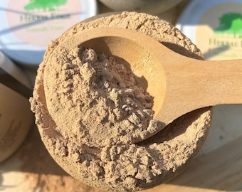 Sandalwood Orange Peel Clay Mask: Anti-Aging Herbal Face Mask, Gifts for her, Anti-acne