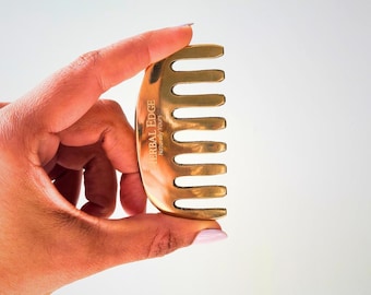Kansa Comb, Ayurvedic Bronze Hair Comb for Growth | Scalp Massager, Handmade Wellness Tool