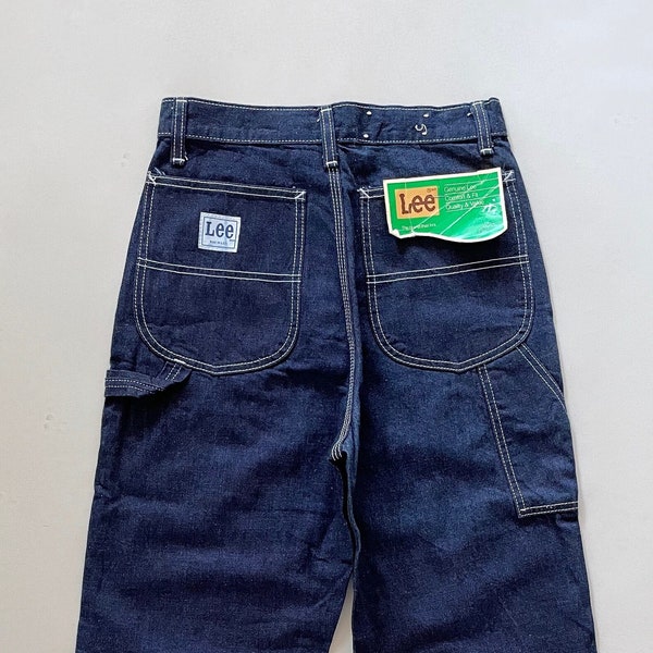 Vintage 1970s Deadstock Lee Indigo Denim Carpenter Jeans main image 0