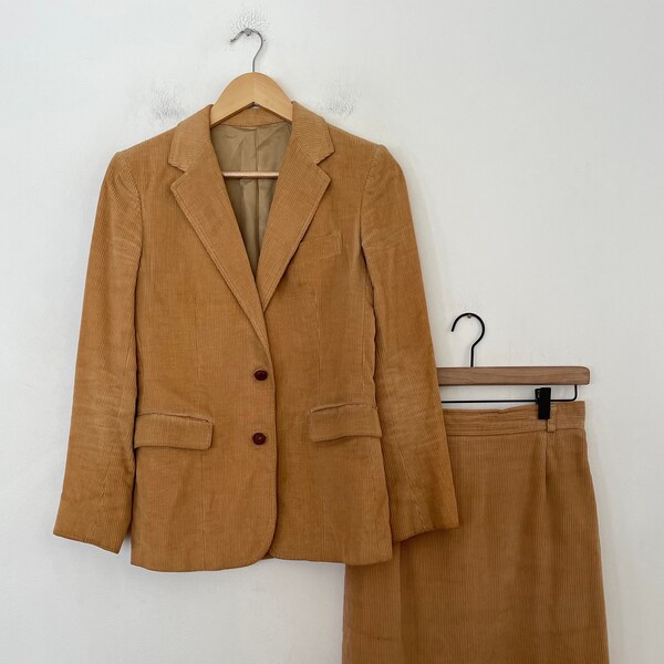 VTG 70s CORDUROY Blazer and SKIRT_SUIT SET