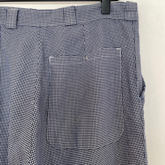 VTG 70s DUTCH Cotton HOUNDSTOOTH CHEF_PANTS 29x27 - image 9