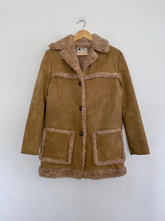 VTG 70s FAUX_SUEDE and SHERPA Lined JACKET - image 1
