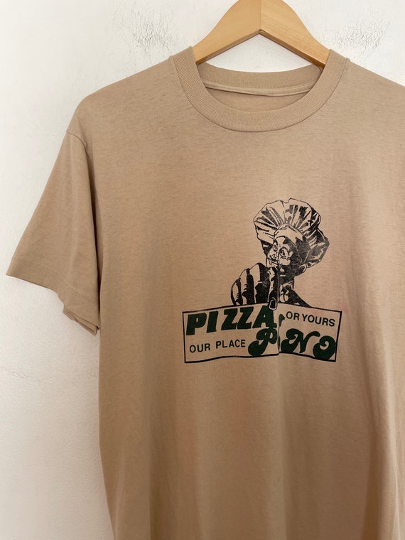 VTG 80s Single Stitch Pizza TSHIRT - image 2