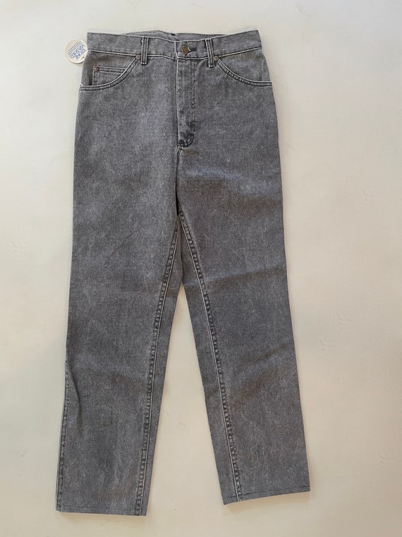 VTG 80s DEADSTOCK Lee Stonewashed Tapered Denim/J… - image 2