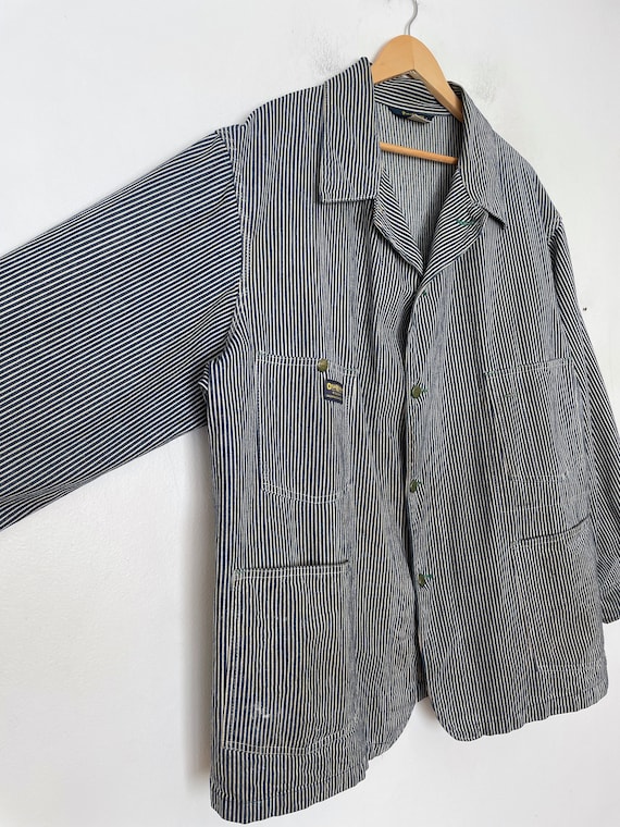 VTG 70s OSHKOSH_BGOSH Hickory Striped Denim CHORE 