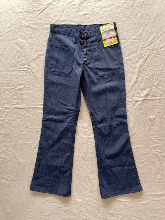 VTG 70s Deadstock BUTTON_FLY Flare Leg WRANGLERS … - image 1