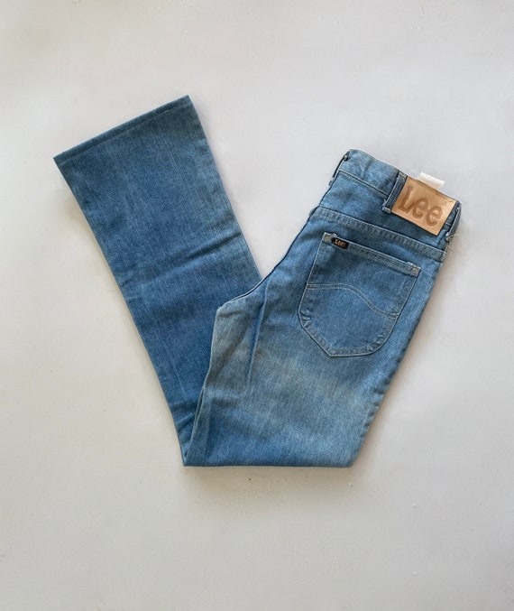 VTG 70s Deadstock LIGHT_WASH LEE JEANS 29x29 - image 1