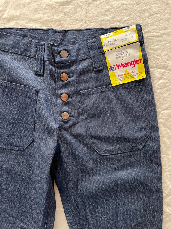VTG 70s Deadstock BUTTON_FLY Flare Leg WRANGLERS … - image 3