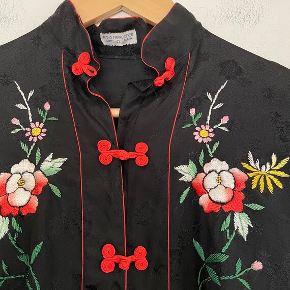VTG 70s HAND_EMBROIDERED Japanese BLOUSE - image 2