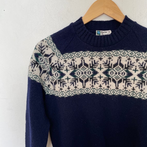 VTG 80s Deadstock Fair Isle Scottish WOOL SWEATER - image 2