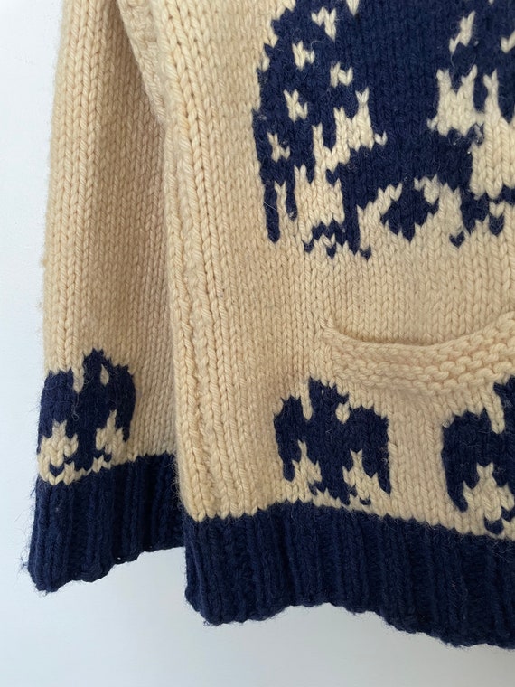 VTG 50s COWICHAN ZIP_UP Eagle SWEATER - image 3