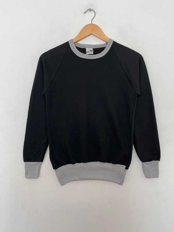 VTG 80s TWO_TONE Raglan Fleecelined SWEATSHIRT