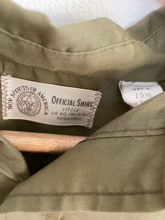 VTG 70s Single Stitched BOY_SCOUTS Uniform BUTTON… - image 6