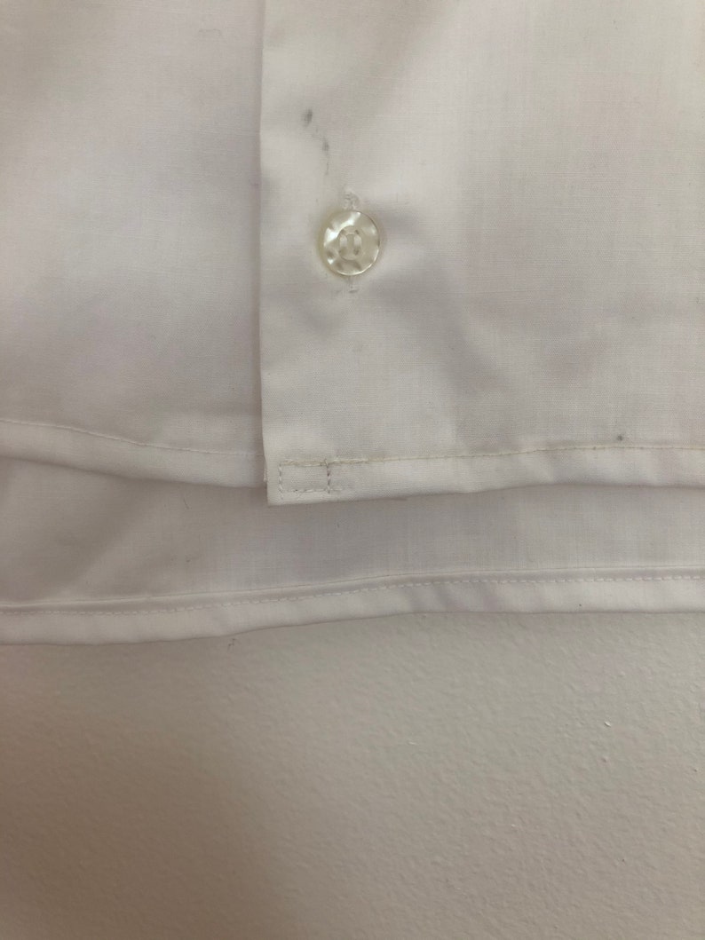 Vtg 70s Cropped PENN-PREST Button-upDress SHIRT M