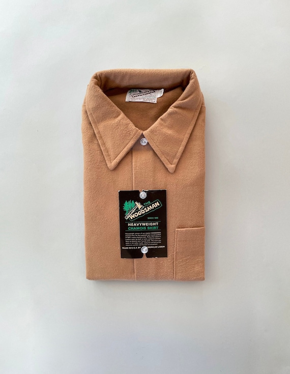 Vtg Deadstock 70s Woodsman CHAMOIS UTILITY SHIRT