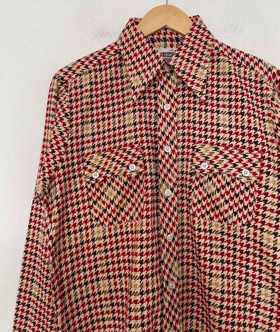 VTG Deadstock 80s HOUNDSTOOTH Campus BUTTON_UPS - image 3