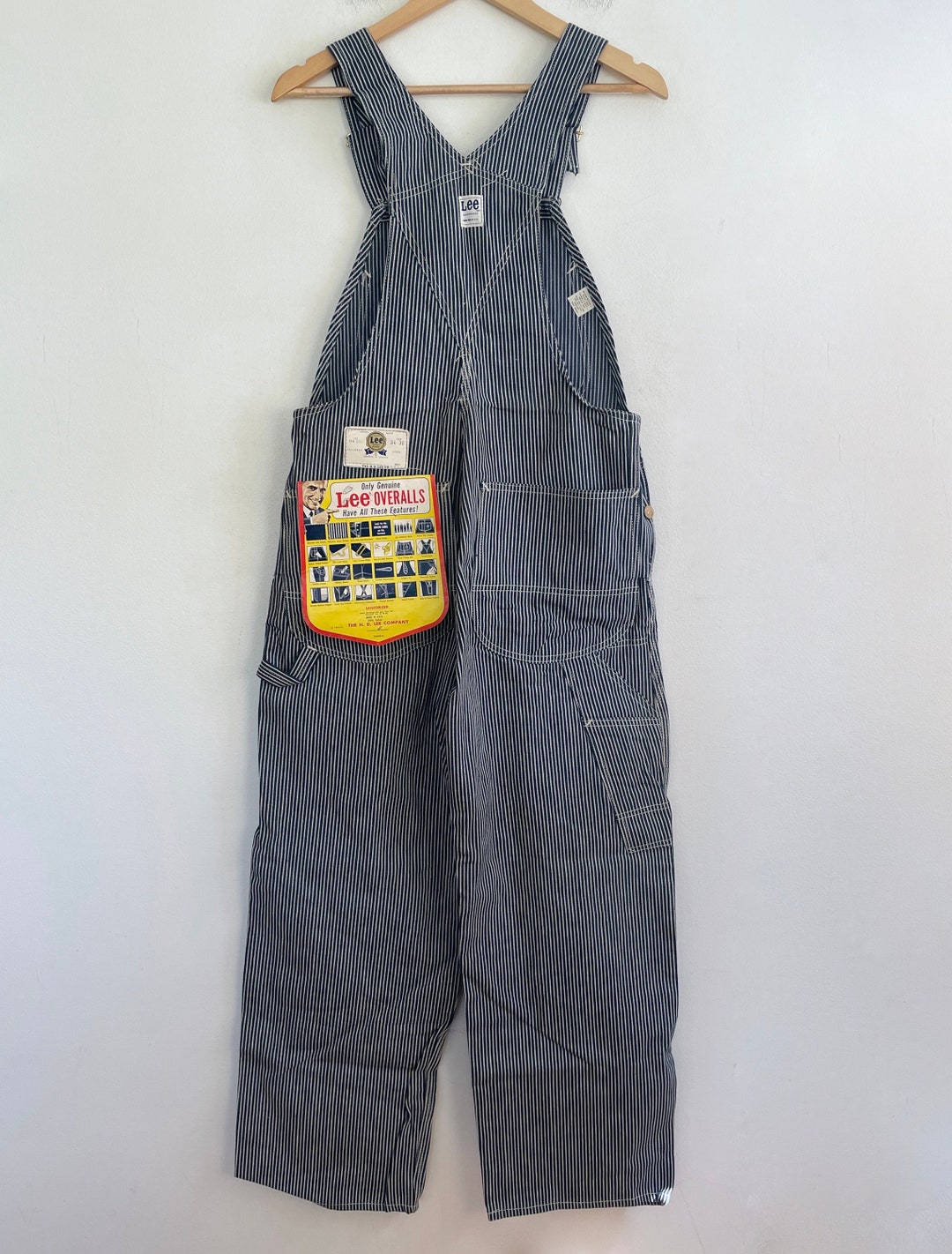 WOW. Vtg 40s Deadstock LEE HICKORY_STRIPE Utilility OVERALLS 33x30 - Etsy