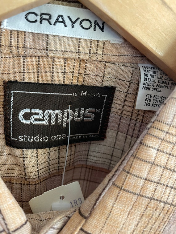 VTG 90s Deadstock Single-stitched CAMPUS BUTTON_UP - image 4