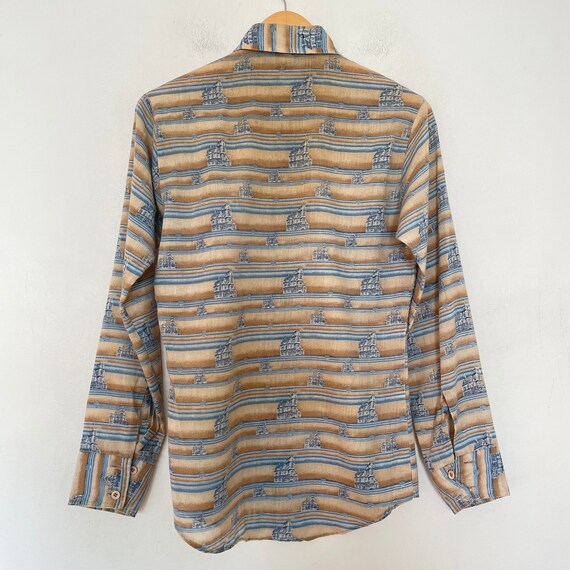 VTG 70s SEARS ALL_OVER_PRINT Button-up SHIRT - image 6