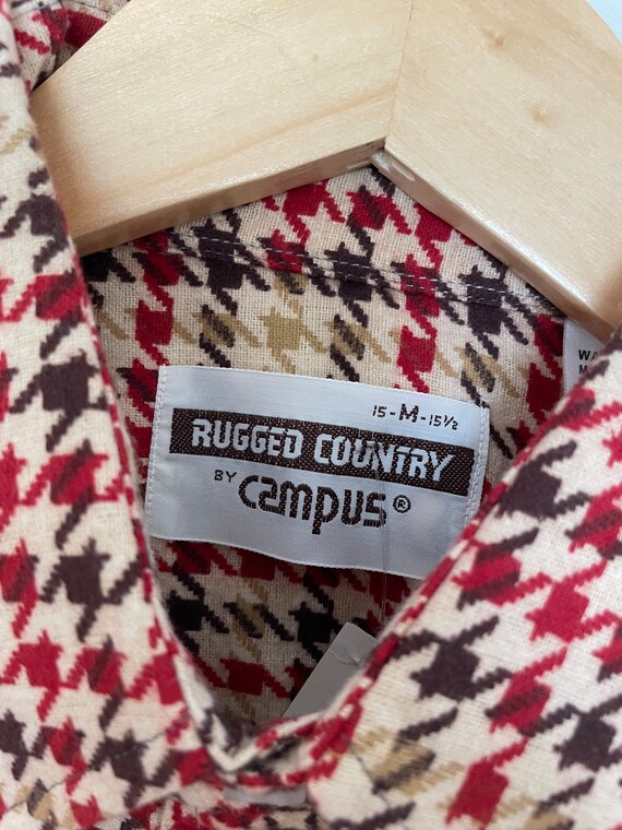VTG Deadstock 80s HOUNDSTOOTH Campus BUTTON_UPS - image 5