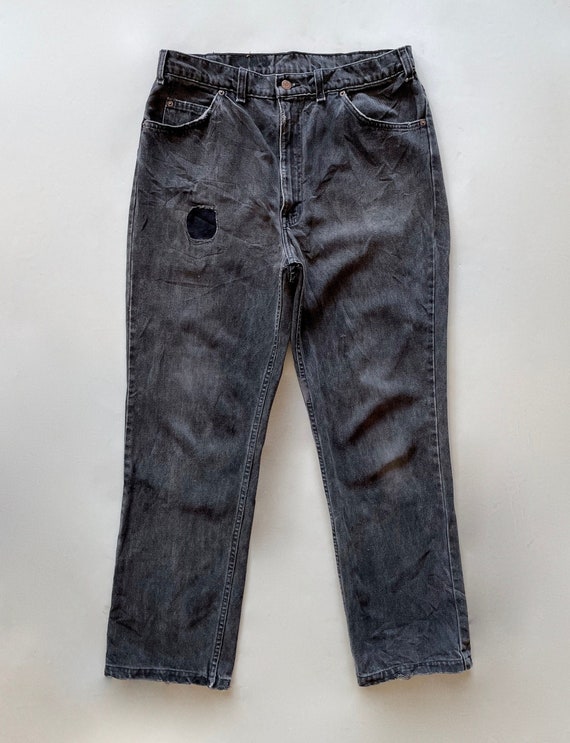 VTG 90s LEVIS 619 Black ORANGE_TAB JEANS 34x29