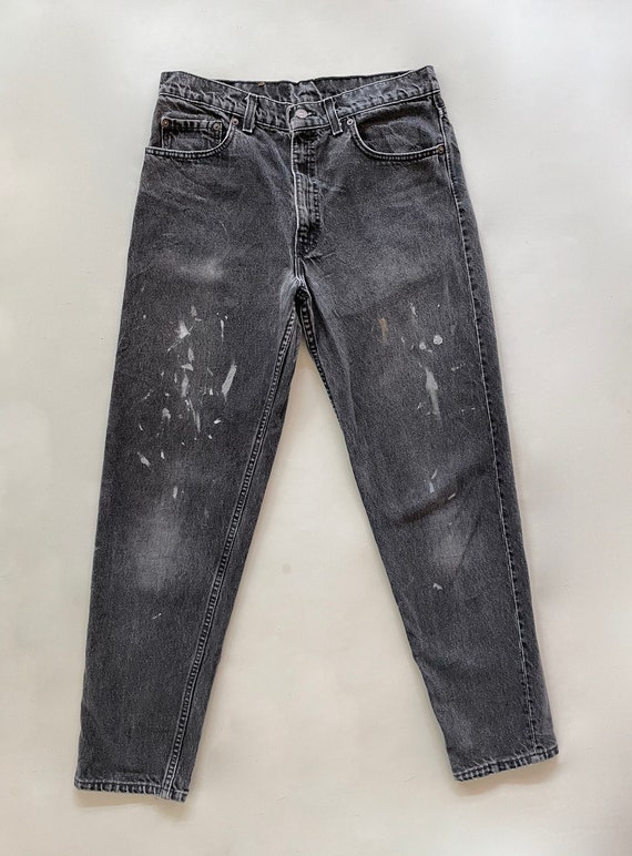 VTG Distressed BLACK_LEVIS 550 JEANS 32x32